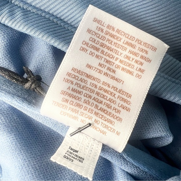 NWT Shade & Shore Women’s Shirred Ribbed Bandeau Cheeky One Piece Swimsuit Sz M - Picture 12 of 12